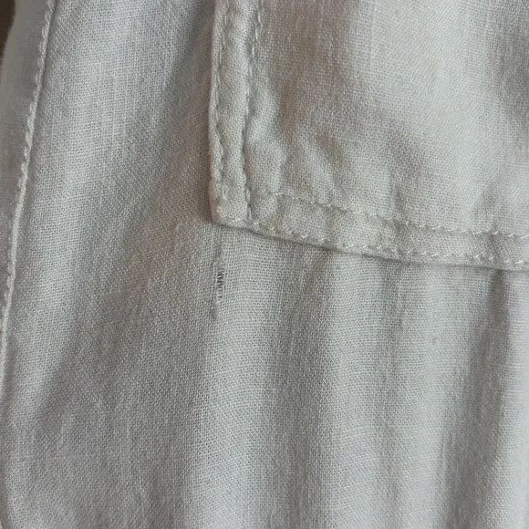 3 for $25! Style & Co. White Linen Blend Lightweight Utility Jacket, M - Picture 7 of 8